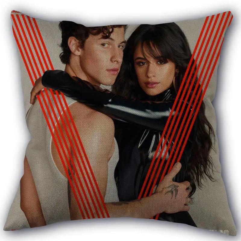 New Arrival Shawn Mendes Pillowcase Cotton Linen Fabric Square Zipper Pillowcase 45X45Cm Wedding Decorative Pillow Cover