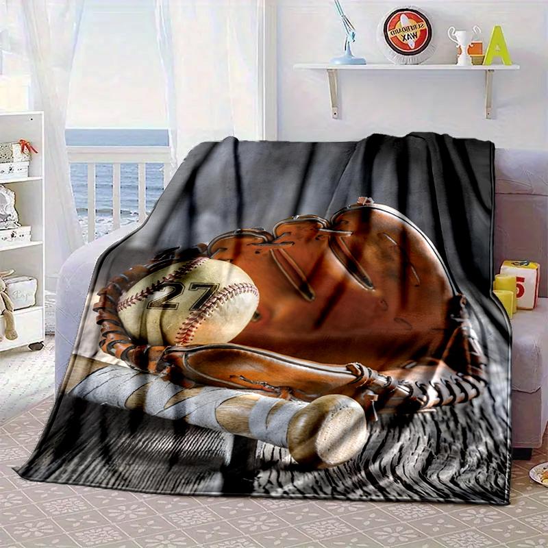 Baseball Passion And Heritage Blanket Flannel Blanket for bed, sofa, Camping, Hiking, Picnic Essentials, gift for family Fan gifts