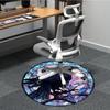 1 Stück Bunter Rabe Büro Runder Teppich, Unter Bürostühlen Schlafzimmer Wohnzimmer Heimdekoration, Raumdeko