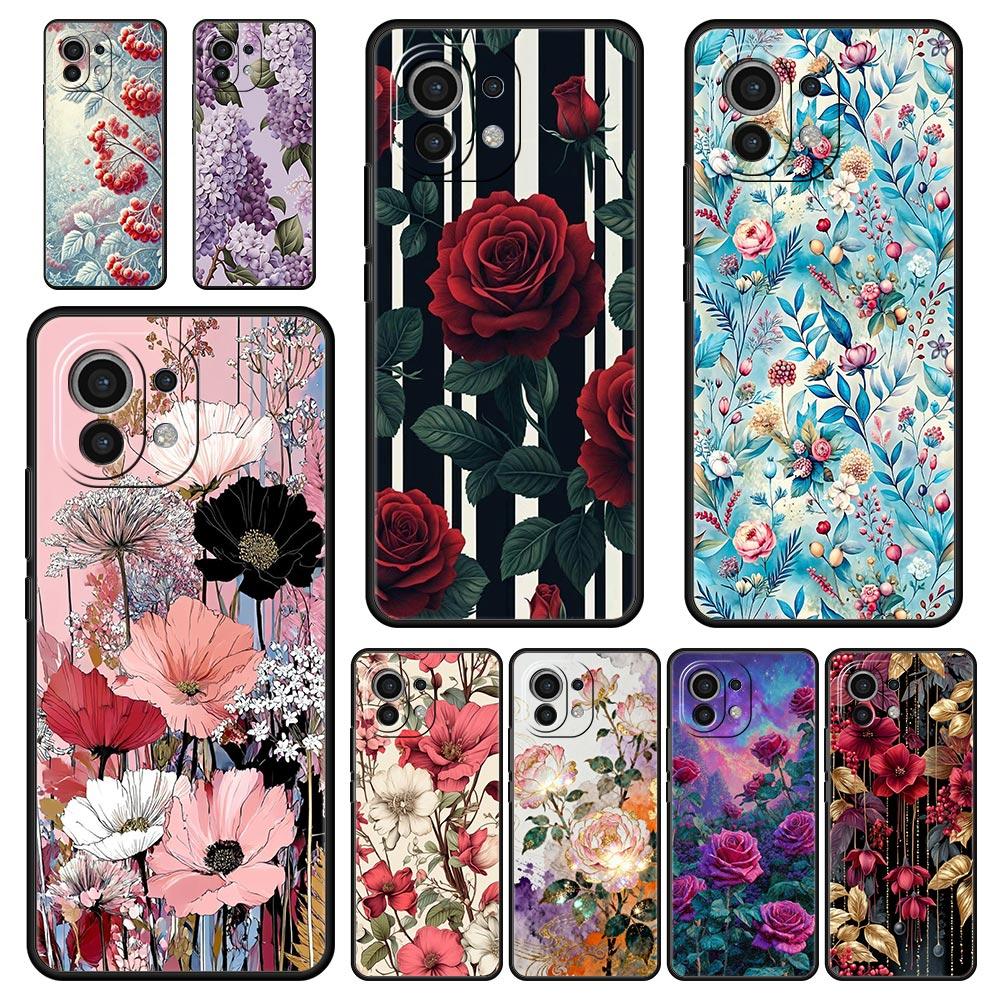 Oil Painting Flowers Pattern Design Phone Case for Xiaomi Mi 17 Pro Max 15 14 13 12 11 Ultra 15T 14T 13T 12T Pro Lite Soft TPU
