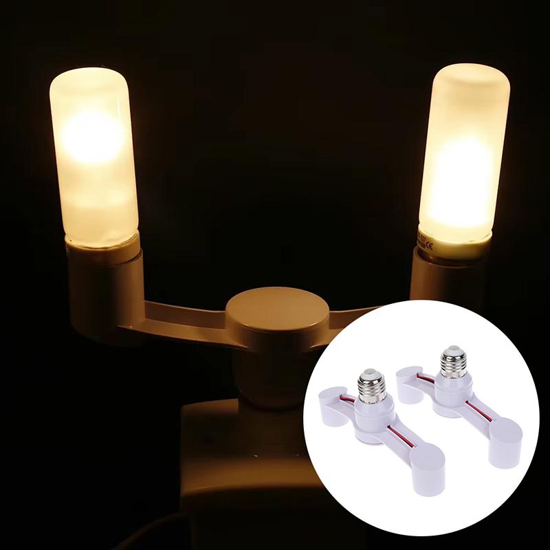 Adattatore Presa Lampada E27 a Doppia E27 85-285V Supporto Universale di Conversione 1Pz/2Pz per Illuminazione Camera da Letto Soggiorno