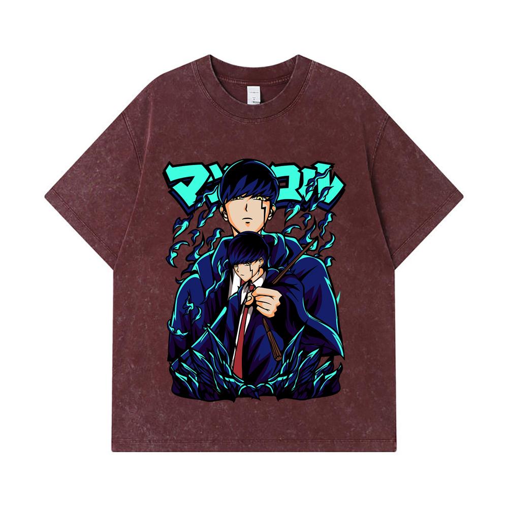 275 GSM Washed T-shirts 100% Cotton Mashle V2 Mash Print Unisex Heavy Cotton T Shirt
