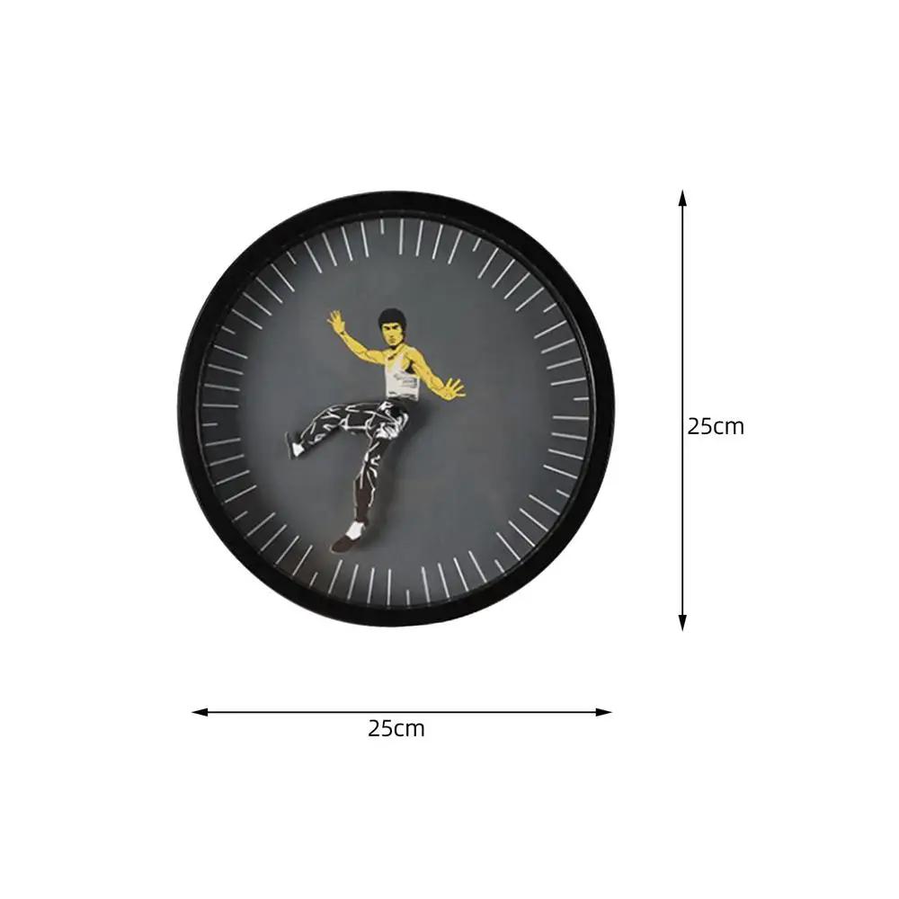 

Kungfu Clocks Personality Wall Clock Mute Wall Clocks Battery Operated Innovative Round Chinese Kungfu Wall Clock Home чёрный