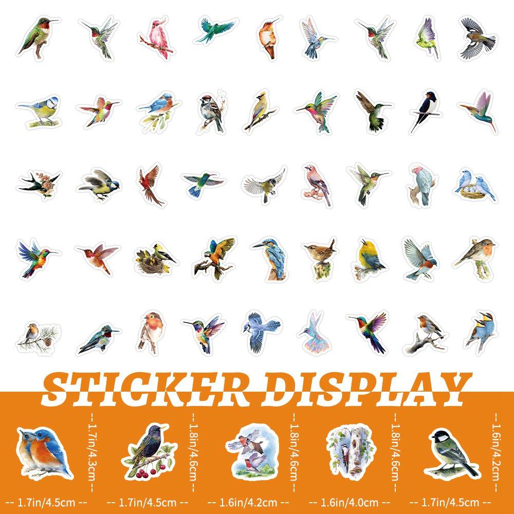 100PCS Ink painting Style Bird Aesthetic Stickers for Laptop Notebook Phone Water Bottle Waterproof Decal Room Decorating