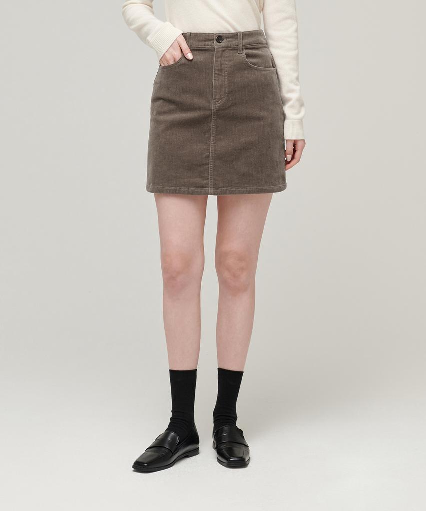 Musinsa Standard Woman Women'S Corduroy Mini Skirt [Khaki Brown]