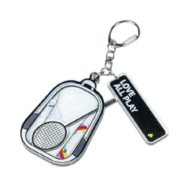 

Stylish Badminton Design Keychain Decorative Miniature Acrylic Hanging Pendant For Personal Belongings белый