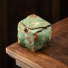 Print Tea Cup Cloth Pouch Chinese Style Embroidered Handbag Retro Teaware Storage Bag  Storage Bag