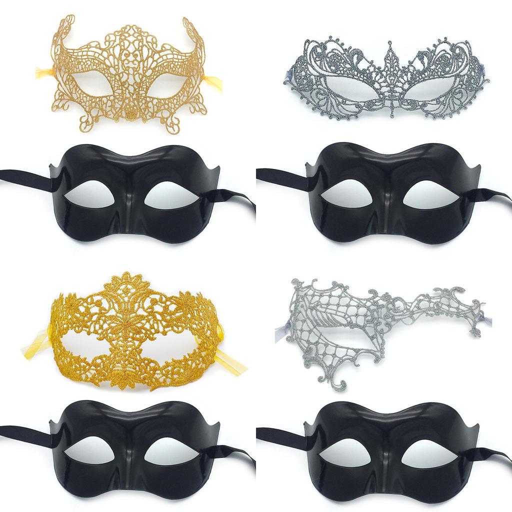 Adult Half Face Lace Mask With Elegant Design For Valentines Day Party