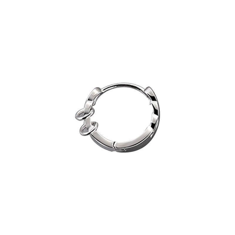 2022 Men's Silver Hoop Earring Stud – Single Piece, Stylish Design, Unique Fashion Ear Jewelry