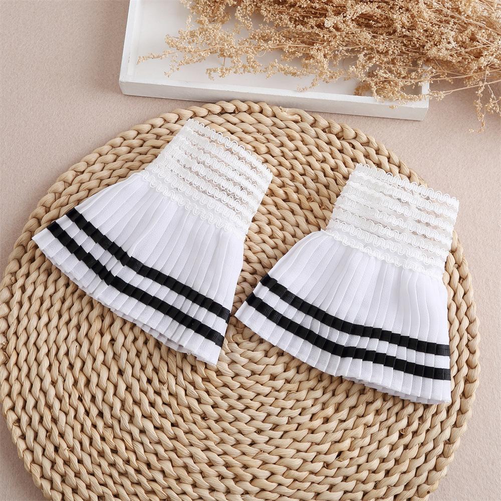 Damen Süße Falsche Ärmel Spitze Hemd Abnehmbare Ausgestellte Manschetten Pulloverkleid Falsche Manschetten Ärmelverlängerung Dekorativ