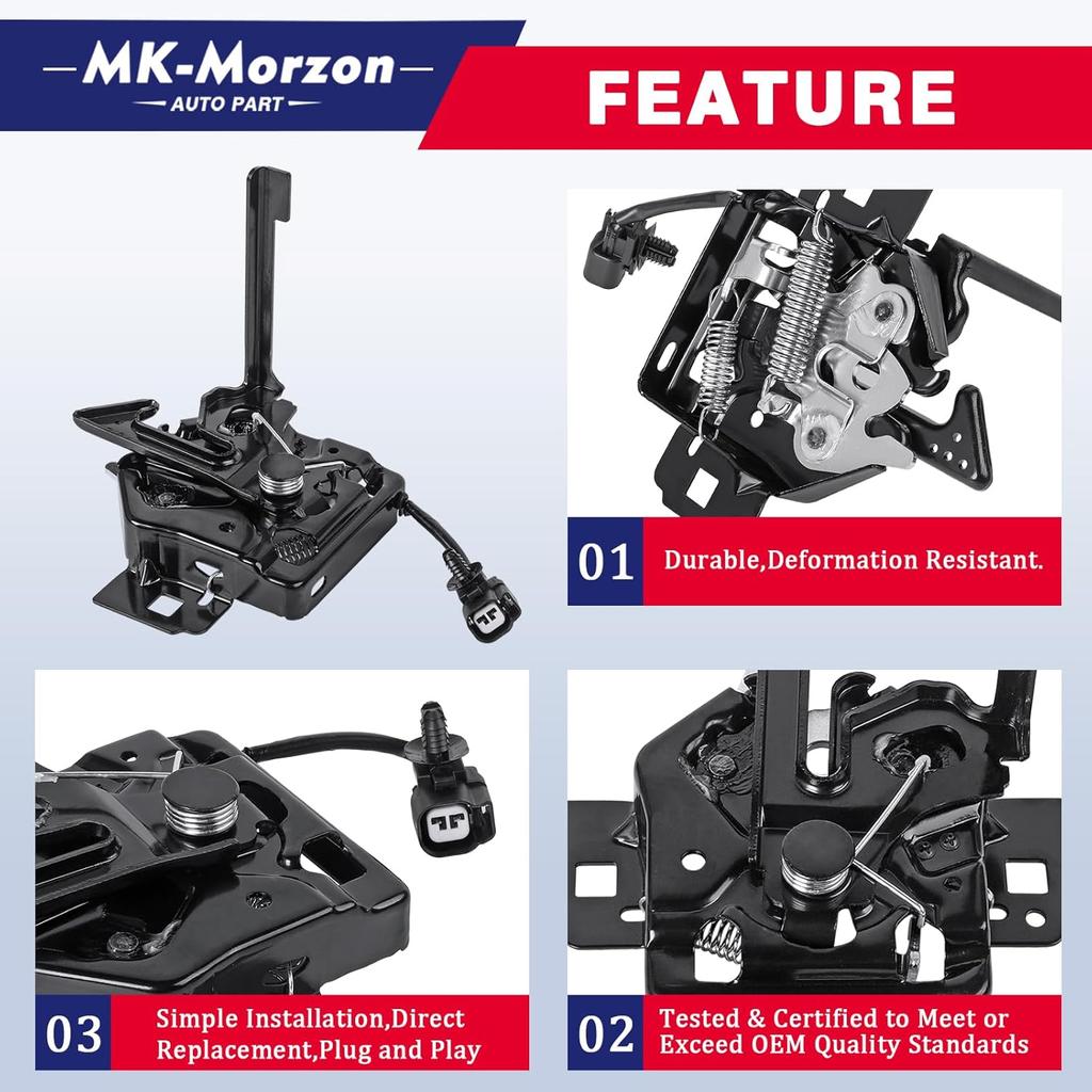 Front Hood Latch Lock Compatible With 2015- Ford F150 Replaces# FL3Z-16700-B Engine Bonnet Lock Hood Lacth Assembly