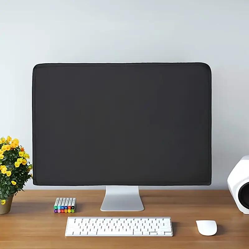 Waterproof 420D Oxford Cloth Monitor Cover - Anti-Static, Dustproof with HD Panel Protection, Black