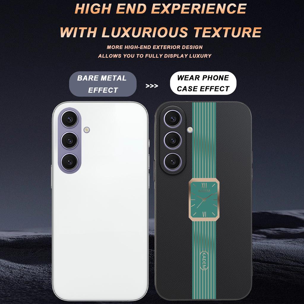 For Samsung Galaxy S25+ Case Leather+TPU+Acrylic Anti-Scratch Phone Cover