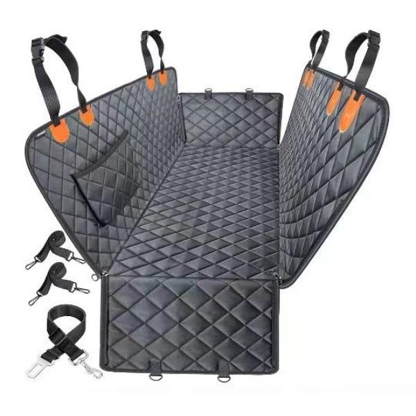 

Hard Bottom Dog Car Seat Cover Waterproof Dog Car Seat Covers with Mesh Window, Scratch Prevent Antinslip Dog Car Hammock