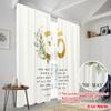 2pcs 2D flat printing Curtains Peaceful Lord Blessing Fabric Without Electricity Seasonal Party & Holiday Decor for Holiday