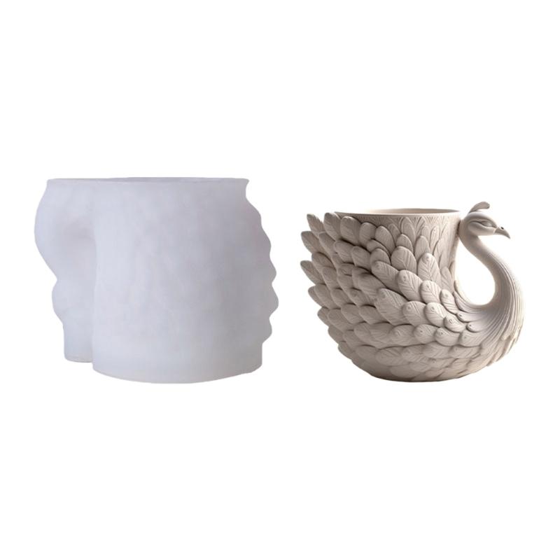 Handmade Plant Pots Mould Flexible Silicone Mould for Concrete Succulent Planter Creative Pen Holder Making Mould