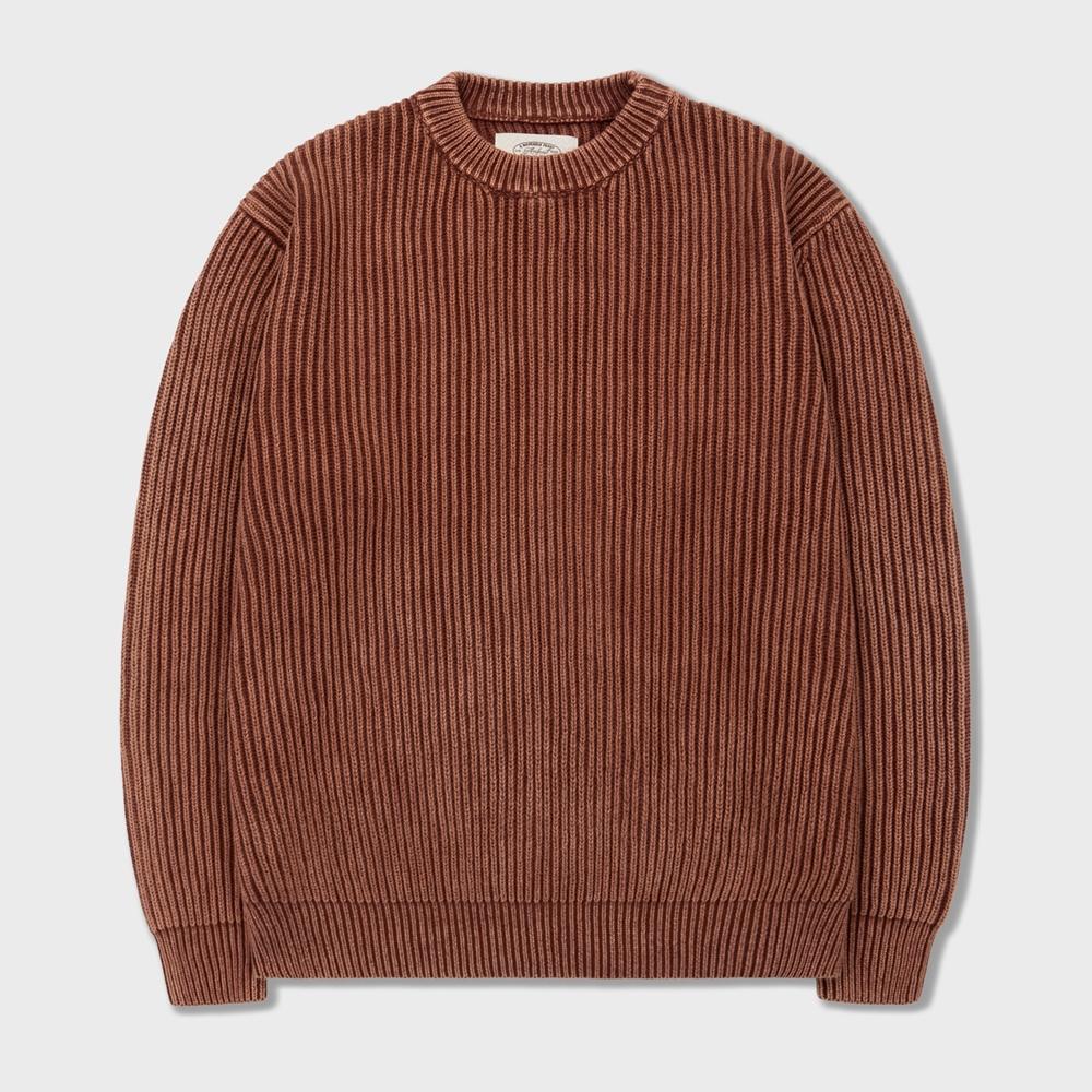 AMFEAST Everyday Washed Round Knit Brown