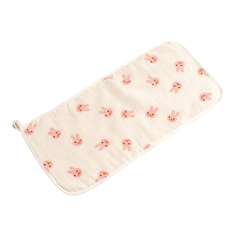Baby Infant Cotton Wiping Towel Baby Face Towel Washcloths Nursing Towel Saliva Wipe with Cartoon Pattern 25x50cm
