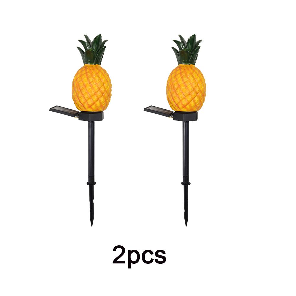 LED Solar Yard Lamp Simulation Pineapple Landscape Light Outdoor Waterproof Decorative Garden Lawn Light Ground Stake Lamp