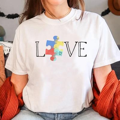 Autism Tshirt Women Japanese Graphic Y2K Tee Girl Y2k Clothing