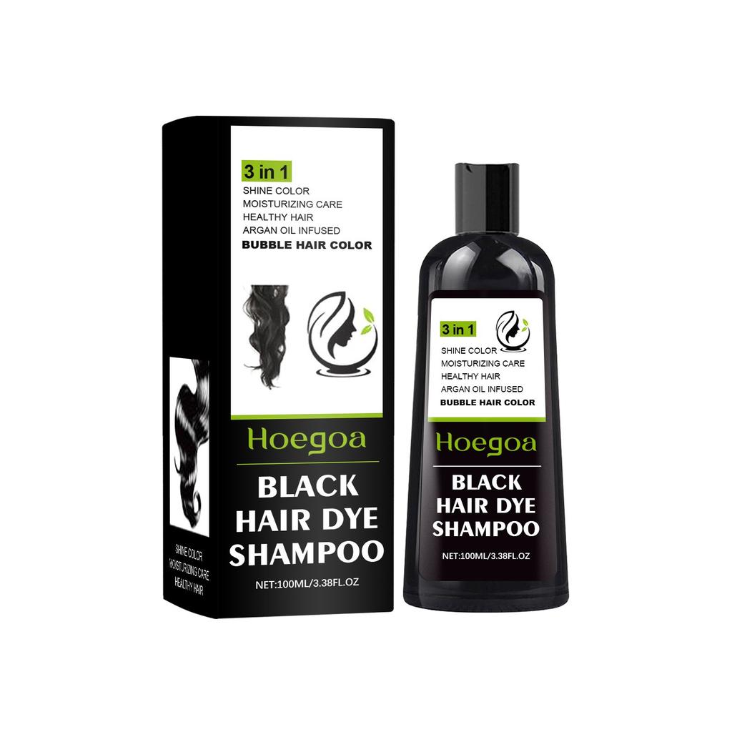 Haarshampoo mit pflanzlichen Inhaltsstoffen, Haarfärbeshampoo für graue Haare von Frauen und Männern, 100 ml
