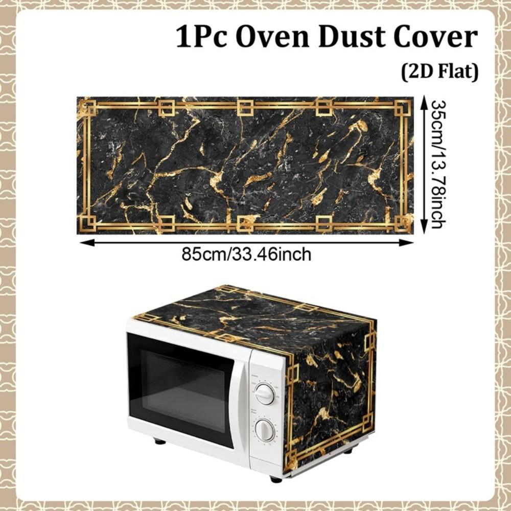 Printed Microwave Oven Dust Cover Universal Dust Protector Mat Microwave Cover Household Cover
