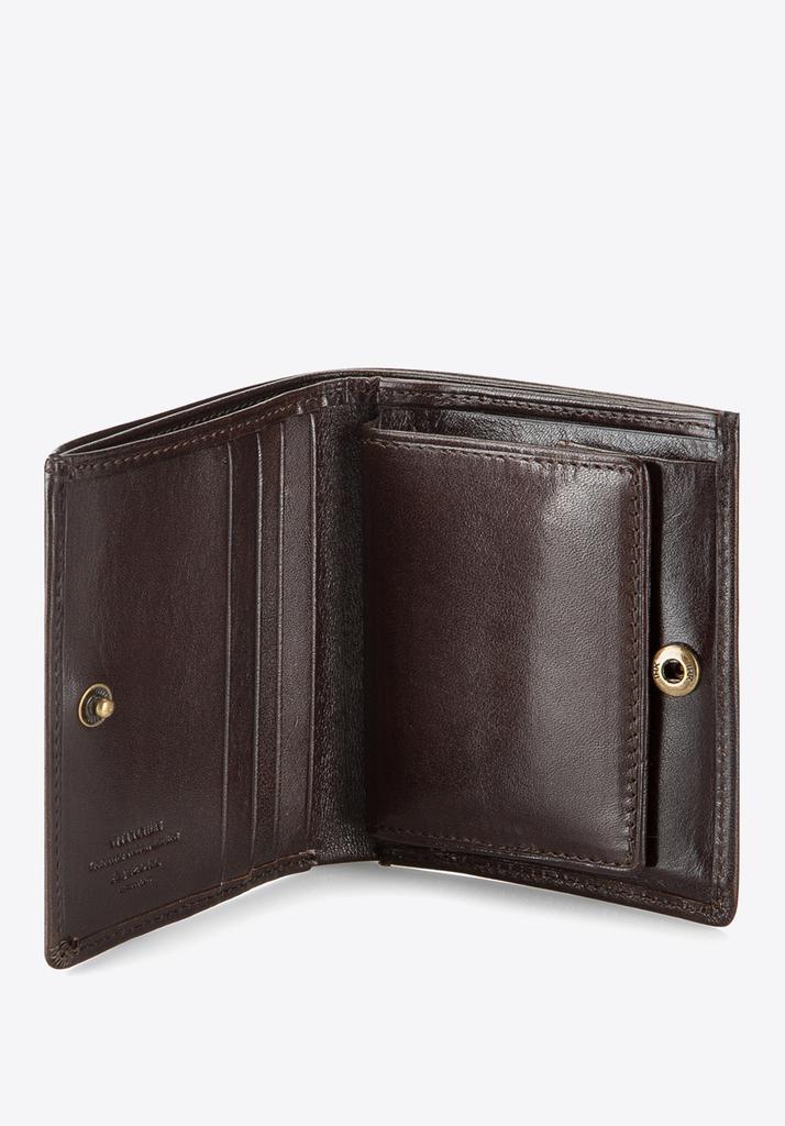 Wittchen Women's Leather Wallet With Coat Of Arms, Snap-On, Brown, Natural Leather