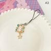 Cute Flower Phone Rope Keychain Pendant Phone Case Strap Women Girls Telephone Jewelry Anti-Lost Lanyard Hanging Cord Keychain