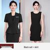 Elegant Women's Summer Short-Sleeved Suit Dress for Professional Settings