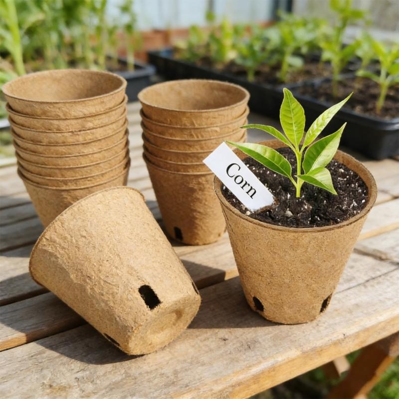 45 Lotti Vasi Biodegradabili per Vivaio Vasi Avviamento Piantine Starters per Piante Vasi Rotondi in Torba da Giardino per Avviamento Piantine in Giardino Domestico