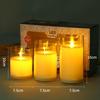LED Flickering Flameless Candle Glass Ornament for Romantic Home or Christmas Parties