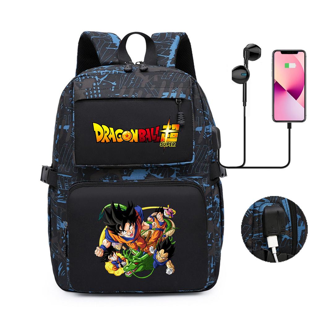 Riman Dragon Ball Peripheral Printed Backpack Youth Student School Bag Usb Computer Bag Backpack Men And Women