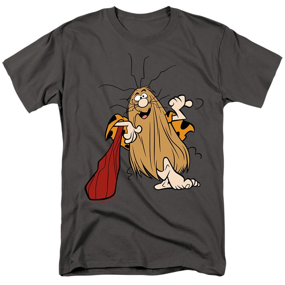 Captain Caveman - Just Chilling - Adult Unisex Short Sleeve T-Shirt - Gray XL