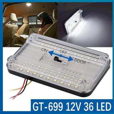 Car Interior Roof Lights White Rectangular Car Doom Light Roof Ceiling Lamp Bulb 12V 36 LED Bulbs Auto Interior Light