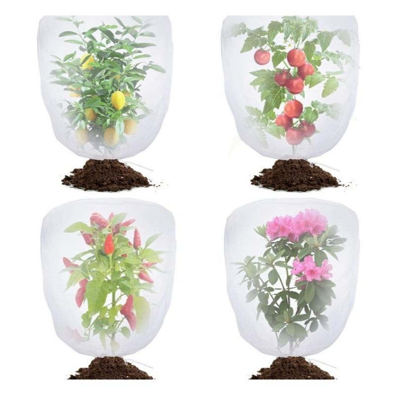 Garden Netting Plant Fruits Tree Netting Bag with Drawstring Netting Cover Barrier for Blueberry Flower Vegetables