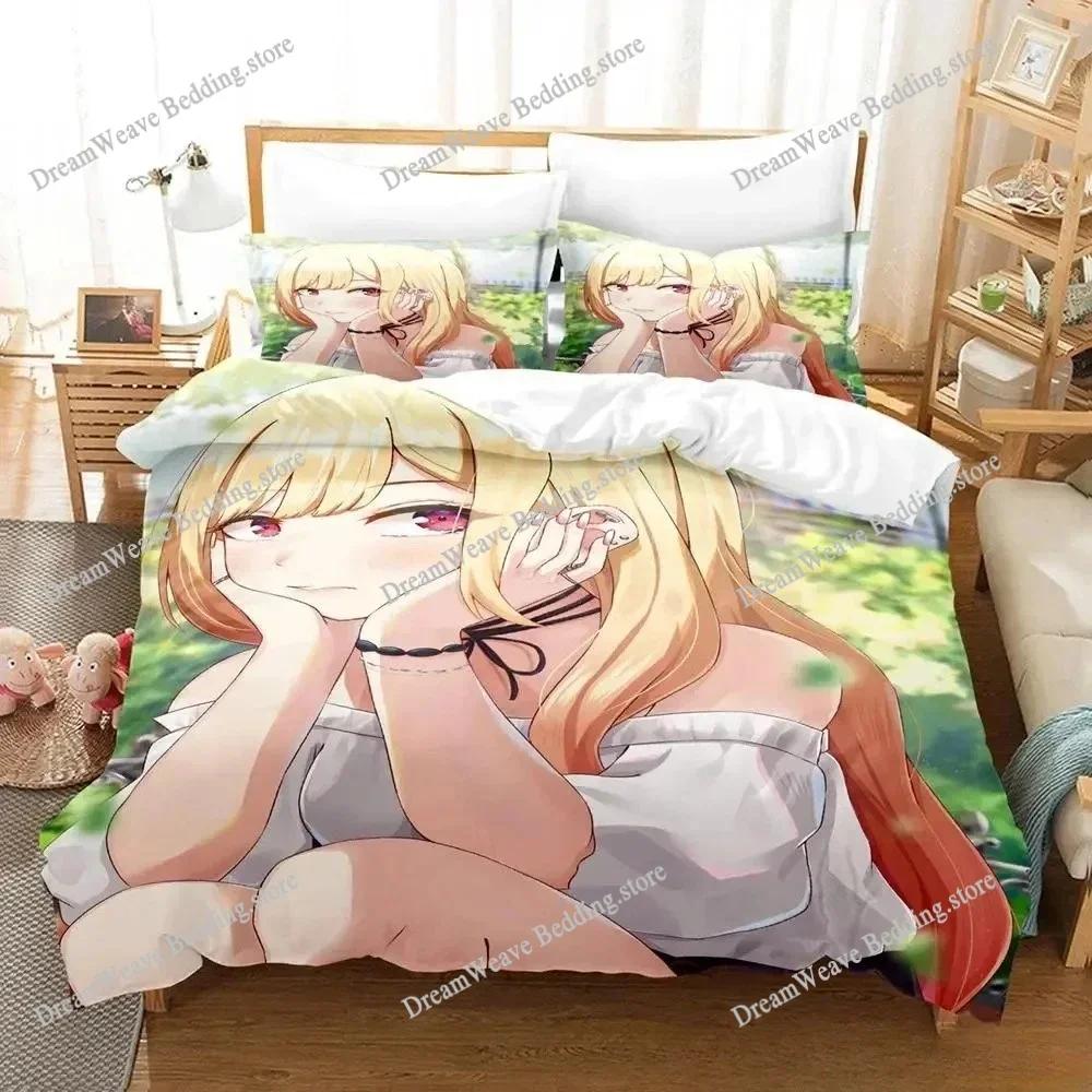 New Marin Kitagawa Bedding Set Single Twin Full Queen King Size Bed Set Adult Kid Bedroom Duvet Cover Sets 3D Print Anime Bed741