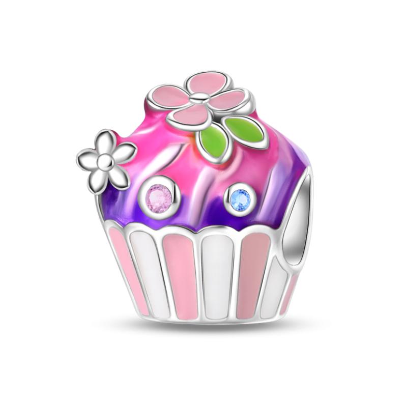 Fits Pan Braceletscopper Charms Color Strawberry Cherry Blueberries Fruit Sweet Original Diy Jewelry Birthday Fine Gifts