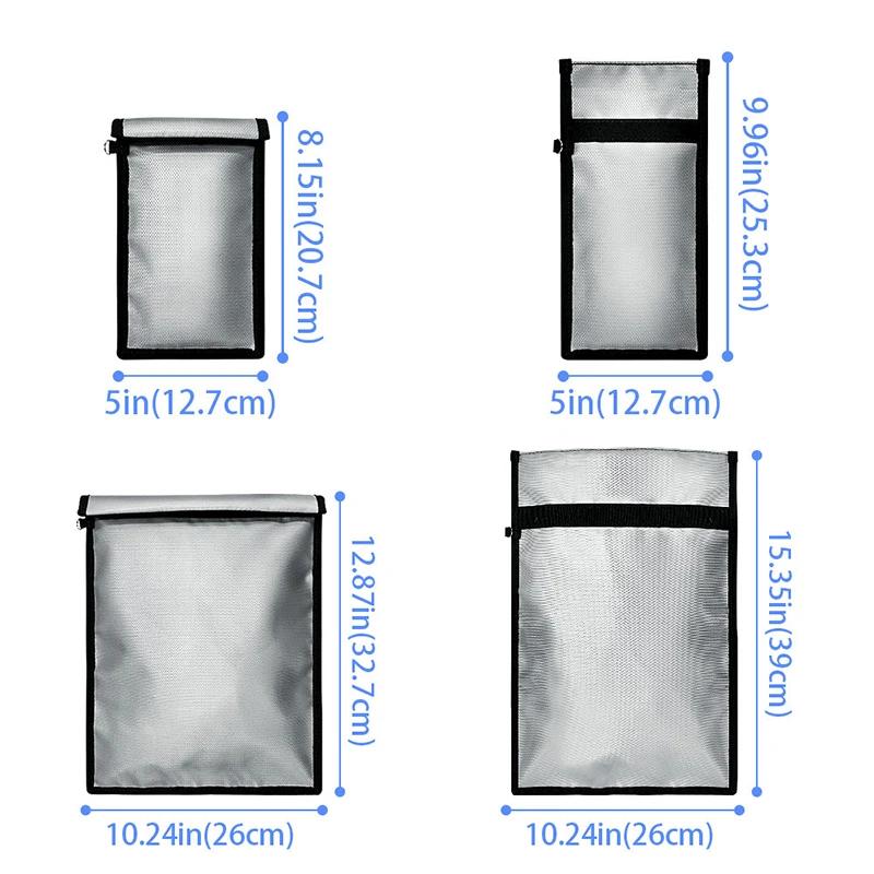 Fireproof Water Resistant Bag Faraday Storage Cage Phones Signal Blocker Pouch Home Storage Organization Storage Bags
