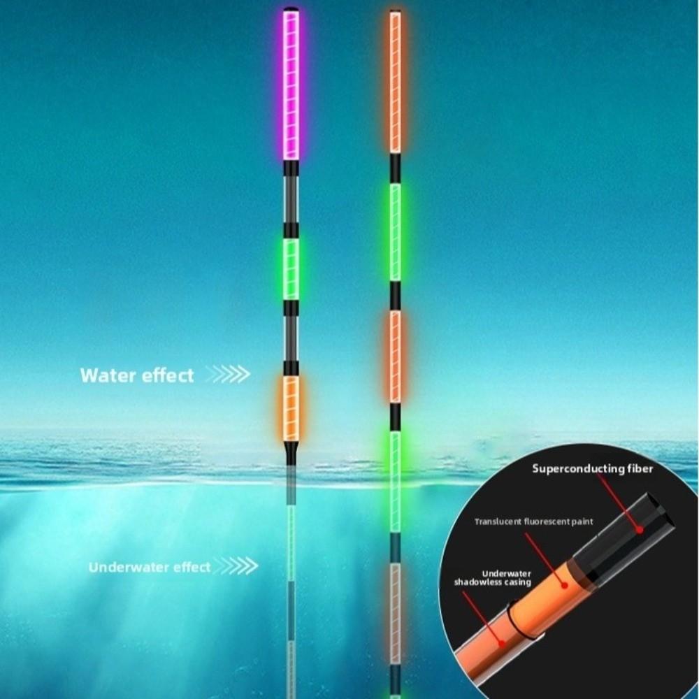 2pcs Top Luminous LED Smart Float Super Bright Electronic Floats Night Fishing Float  Night Fishing