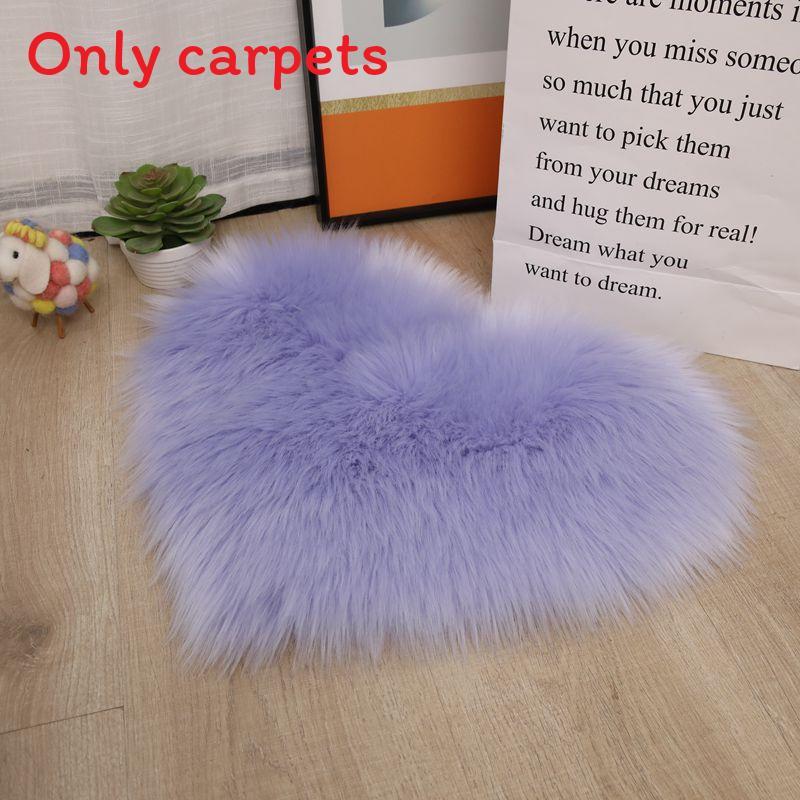 Simple Heartshaped Silk Plush Rug With Soft Texture For Living Room And Bedroom Decor