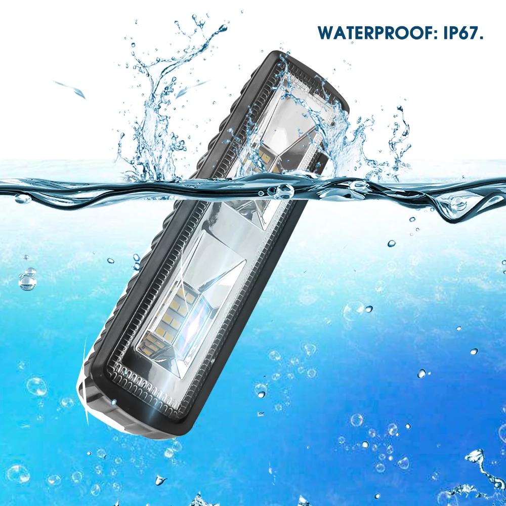 2PCS 48W DRL LED Spot Flood Work Light Worklight 12V 24V Led Work Lights For Off Road Vehicle Lada Truck SUV ATV Car Trucks