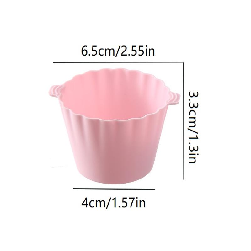 5 Pezzi Stampo per Torta in Silicone a Doppia Orecchia Rotondo Cupcake Muffin Stampo da Cottura Contenitore per Alimenti Strumento per Decorazione Torta Fai-da-te Scatola Portaoggetti