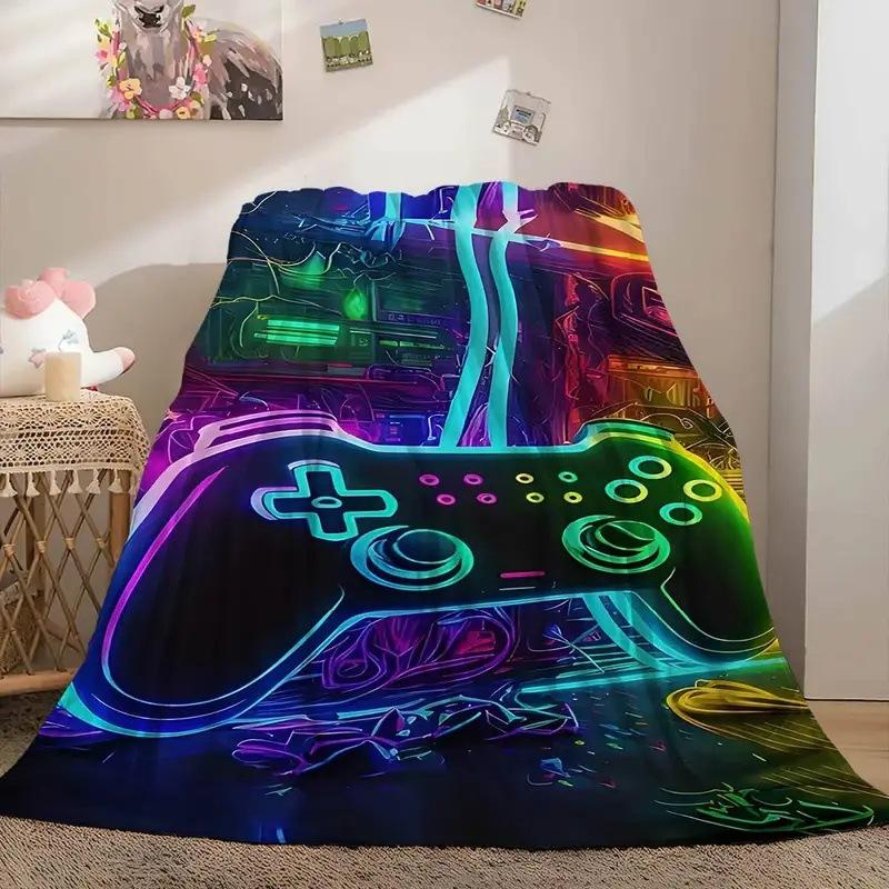 Game Controller Blanket Flannel Blanket Nap Sofa Office Bed Camping Multi-Function Blanket