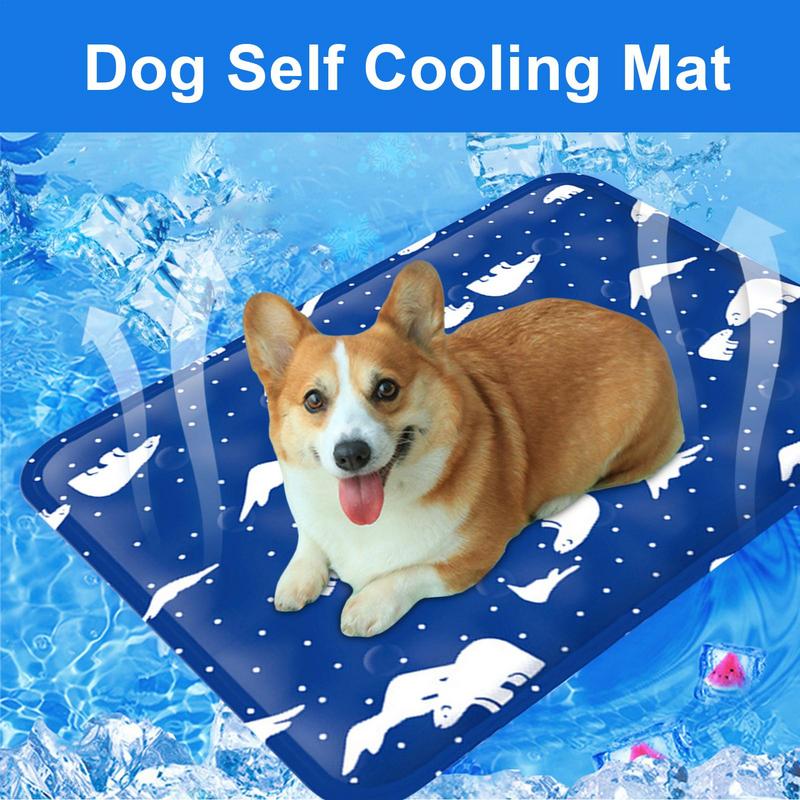 Dog Cooling Mat Heat Relief Cooling Cat Bed Mat Breathable Double Sided Washable Waterproof Non Slip Mattress For Kitten Small