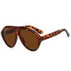 SO&EI Retro Oversized Pilot Sunglasses Women Fashion Gradient Shades UV400 Men Trending Sun Glasses