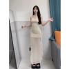 2026 New Pure Desire French Spaghetti Strap Dress, Summer Women's Petite Beachside Vacation Fairy Long Dress