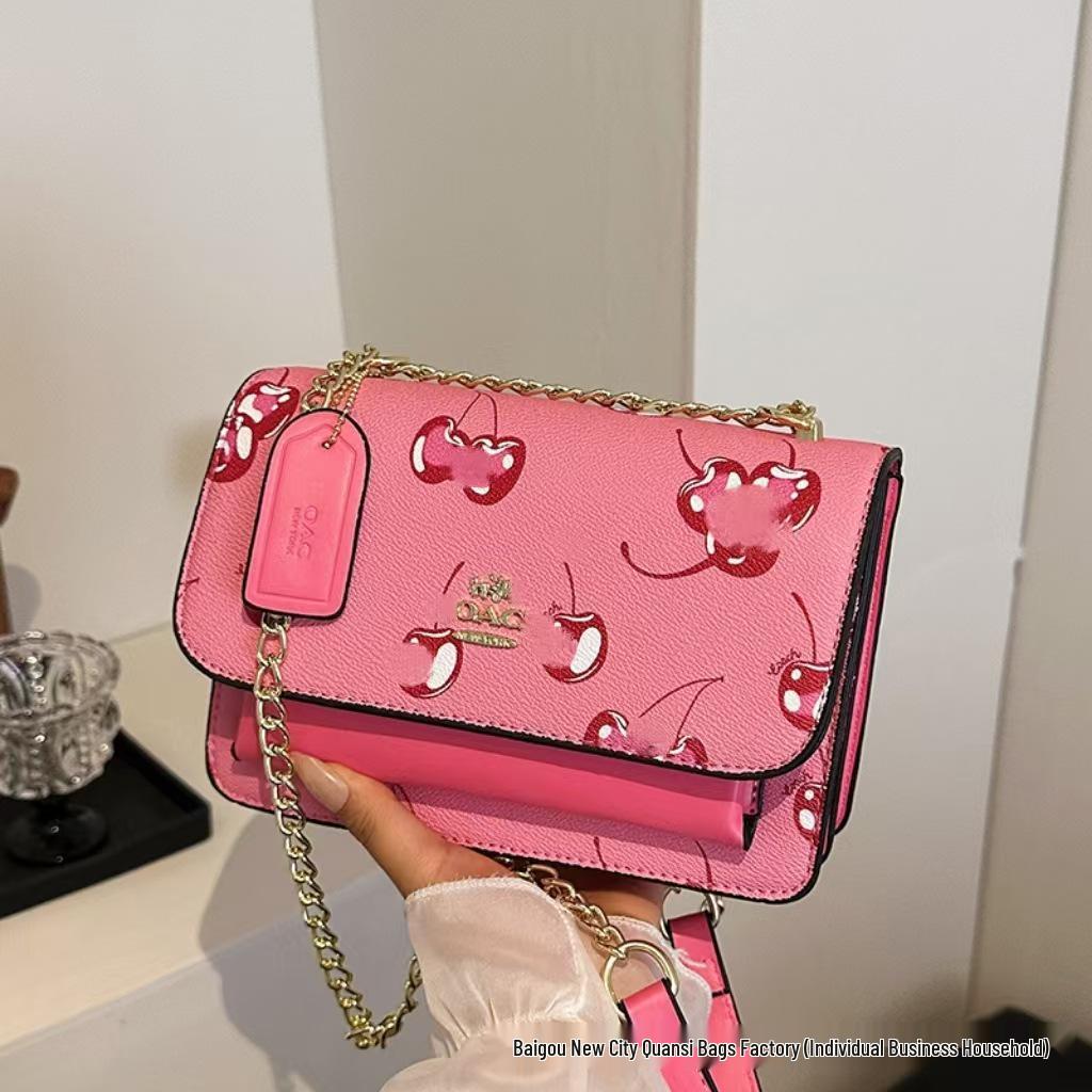 Sac à bandoulière chaîne polyvalent mode européenne et américaine - Design populaire décontracté de niche pour femmes