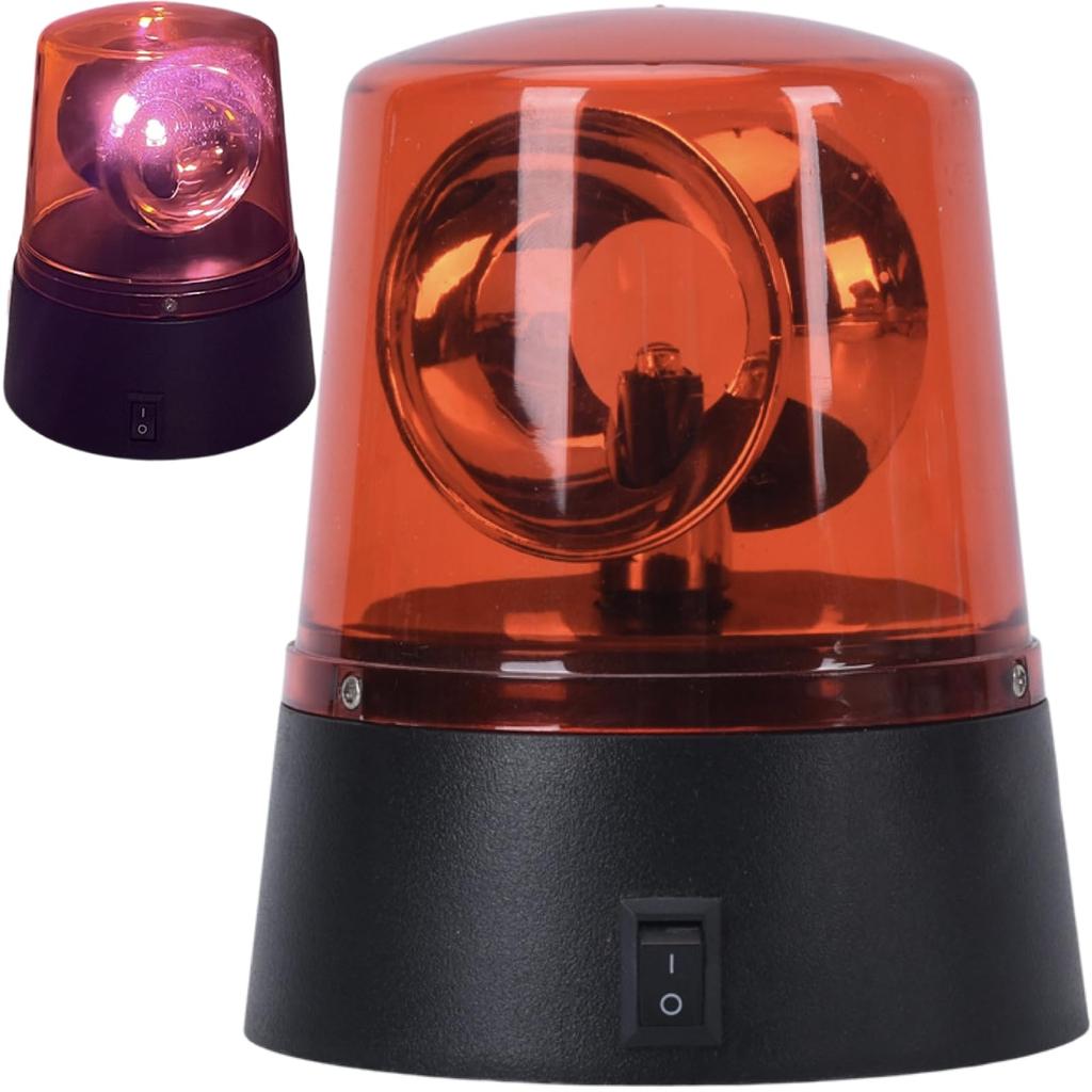 Ailunate Rotating LED Warning Red Rotating Warning Emergency Flashing Signal Work Vehicle Beacon, Light, Beacon, Compact, Battery-Operated, Light,