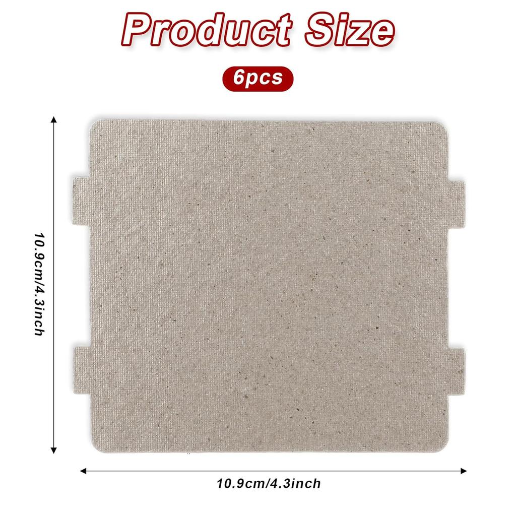 6pcs Microwave Waveguide Cover Universal Mica Sheet Microwave Oven Parts Microwave Oven Repairing Part for Home Office Kitchen Restaurant