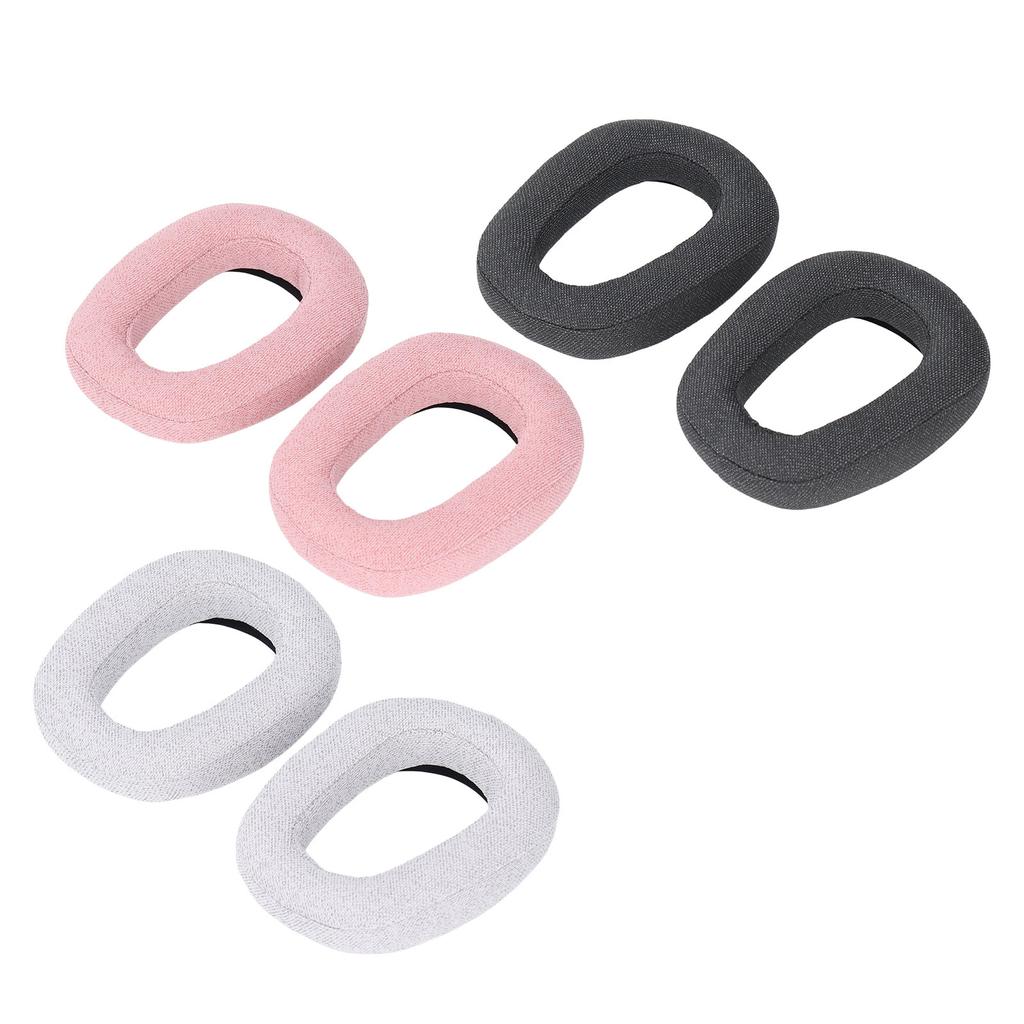 2pcs Replacement Ear Pads Professional Noise Insulation Breathable Cotton Linen Fabric Memory Foam S